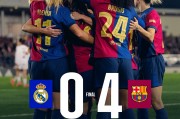 巴萨女足后卫谈4-0皇马女足：我们上半场本可以打进6球